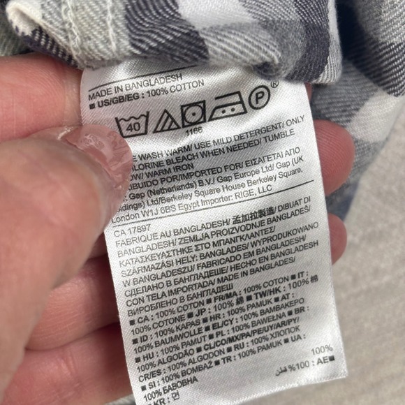 Banana Republic Mens XL Lightweight Flannel Gingham Button Down Shirt Preppy - Picture 6 of 8